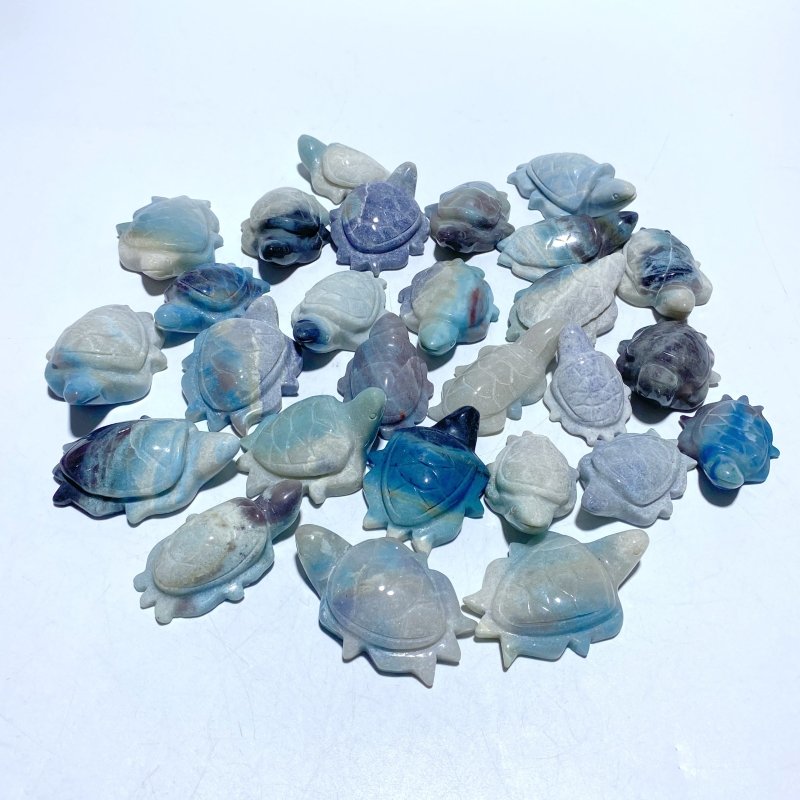 27 Pieces Trolleite Stone Sea Turtles Carving - Wholesale Crystals