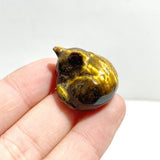 2.7CM Tiger Eye Sleeping Cat Carving Wholesale - Wholesale Crystals