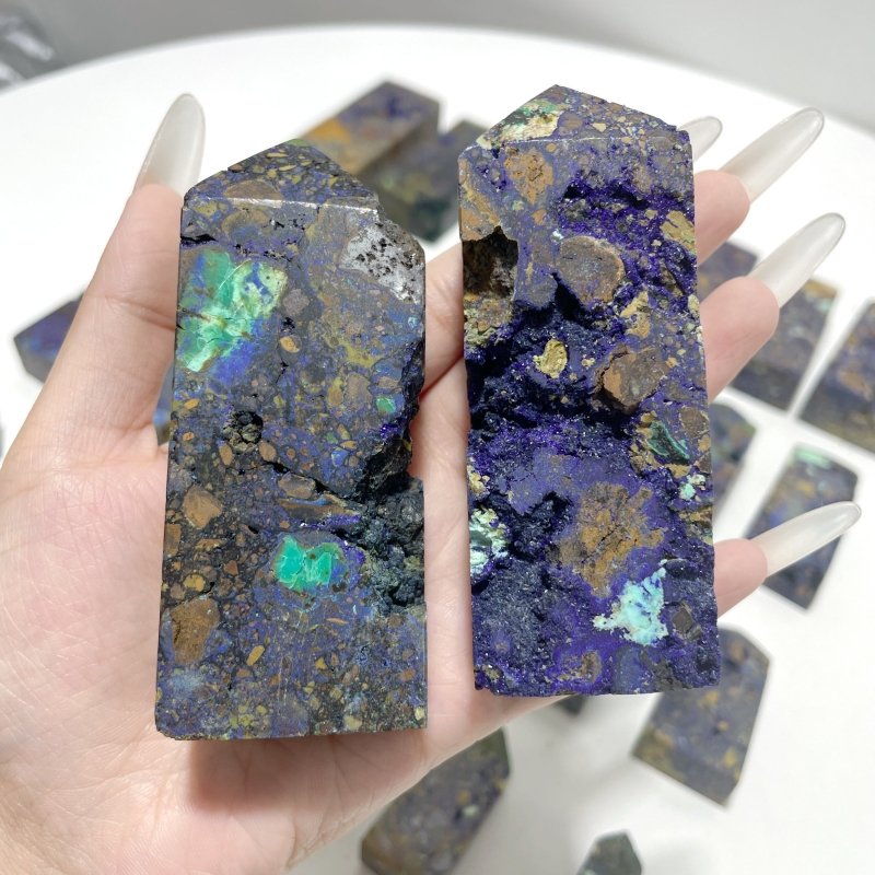 28 Pieces Azurite Malachite Tower - Wholesale Crystals