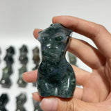 28 Pieces Beautiful Moss Agate Goddess Crystal Carving -Wholesale Crystals