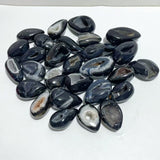 28 Pieces Geode Druzy Black Agate Eggs - Wholesale Crystals