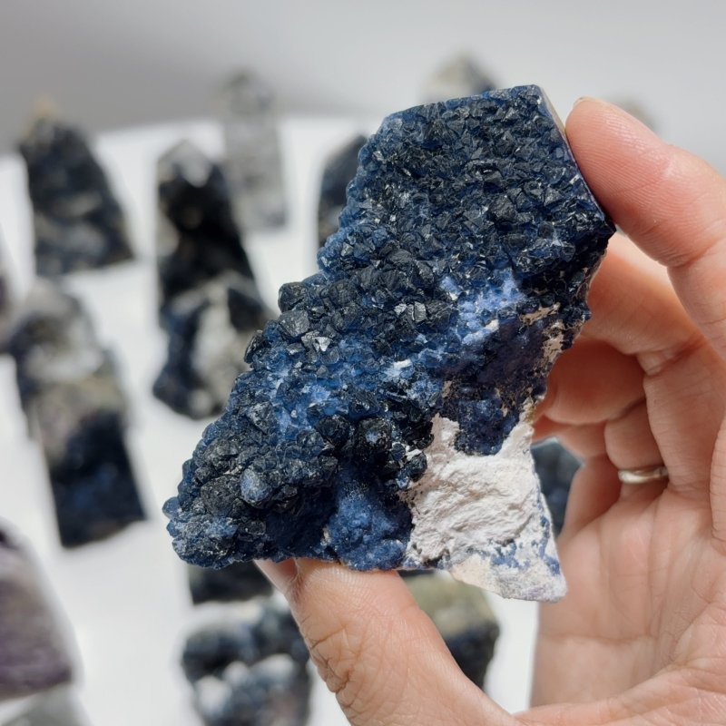 29 Pieces Beautiful Blue Fluorite Raw Tower Specimen Stone - Wholesale Crystals