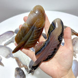 29 Pieces Geode Agate Feather Carving - Wholesale Crystals