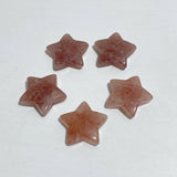 4 Types 3CM Star Carving Wholesale Africa Blood Stone Blue Sandstone
