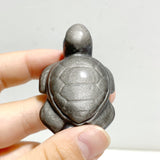 Silver Sheen Obsidian Turtle Carving Wholesale