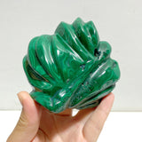 12 Pieces Malachite Flame Carving