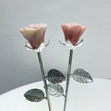 3 Color Pink Opal Rose Flower Carving Wholesale #2 Shape - Wholesale Crystals