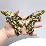 3 Pairs 8th Vein Ocean Jasper Butterfly Wing Carving With Stand 2 - Wholesale Crystals