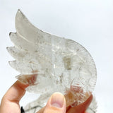3 Pairs Angel Wing Carving With Stand Clear Quartz Smoky Quartz - Wholesale Crystals