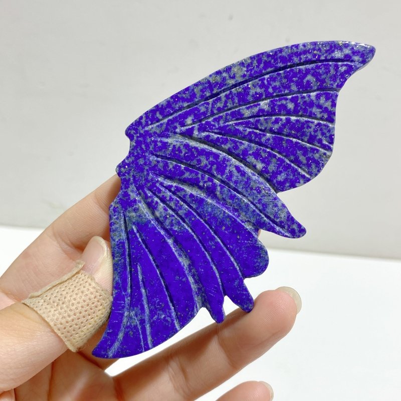 3 Pairs Lapis Lazuli Butterfly Wing Carving With Stand -Wholesale Crystals