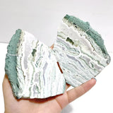 3 Pairs Stripe Moss Agate Slab Butterfly Wing With Stand - Wholesale Crystals