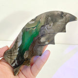 3 Pairs Volcano Agate Flying Dragon Carving With Stand (UV Reactive)1 - Wholesale Crystals