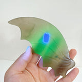 3 Pairs Volcano Agate Flying Dragon Carving With Stand (UV Reactive)2 - Wholesale Crystals