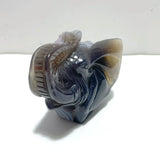 3 Pieces Amethyst Mixed Geode Druzy Agate Elephant Animal Carving A14 - Wholesale Crystals