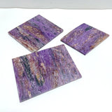 3 Pieces Beautiful High Quality Charoite Slab - Wholesale Crystals