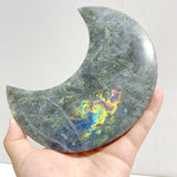 3 Pieces Beautiful Labradorite Moon Carving With Stand -Wholesale Crystals