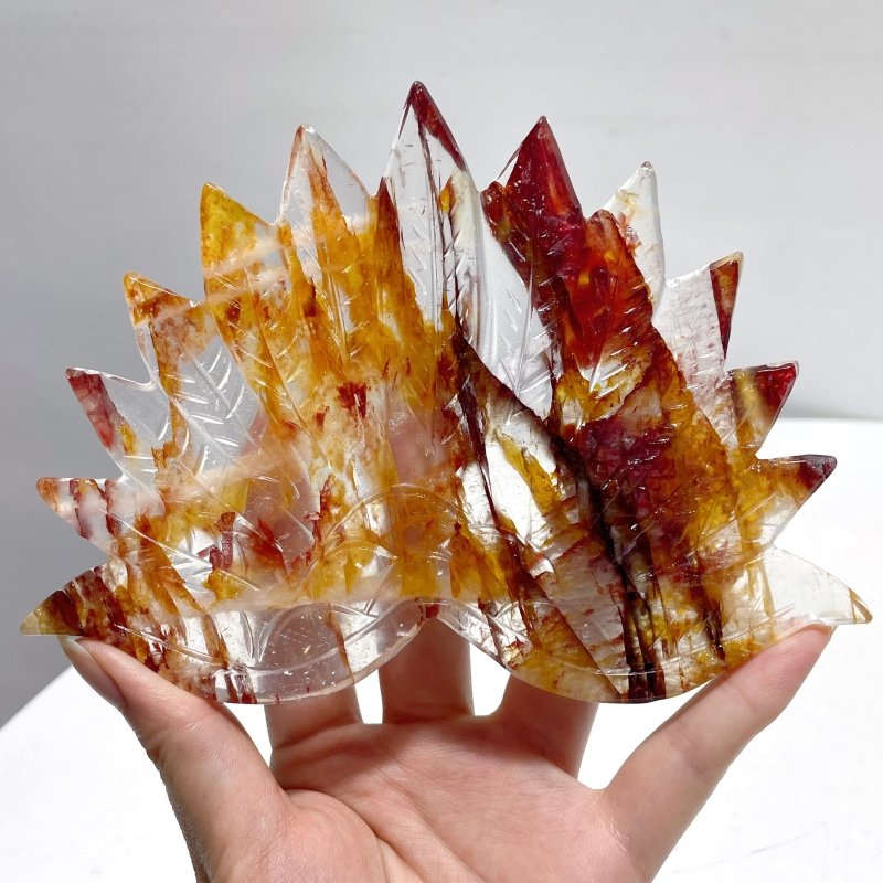 3 Pieces Beautiful Peacock With Stand Carving Fluorite Golden Hematoid Quartz - Wholesale Crystals