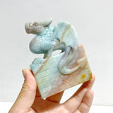 3 Pieces Caribbean Calcite Flying Dragon Castle Carving - Wholesale Crystals