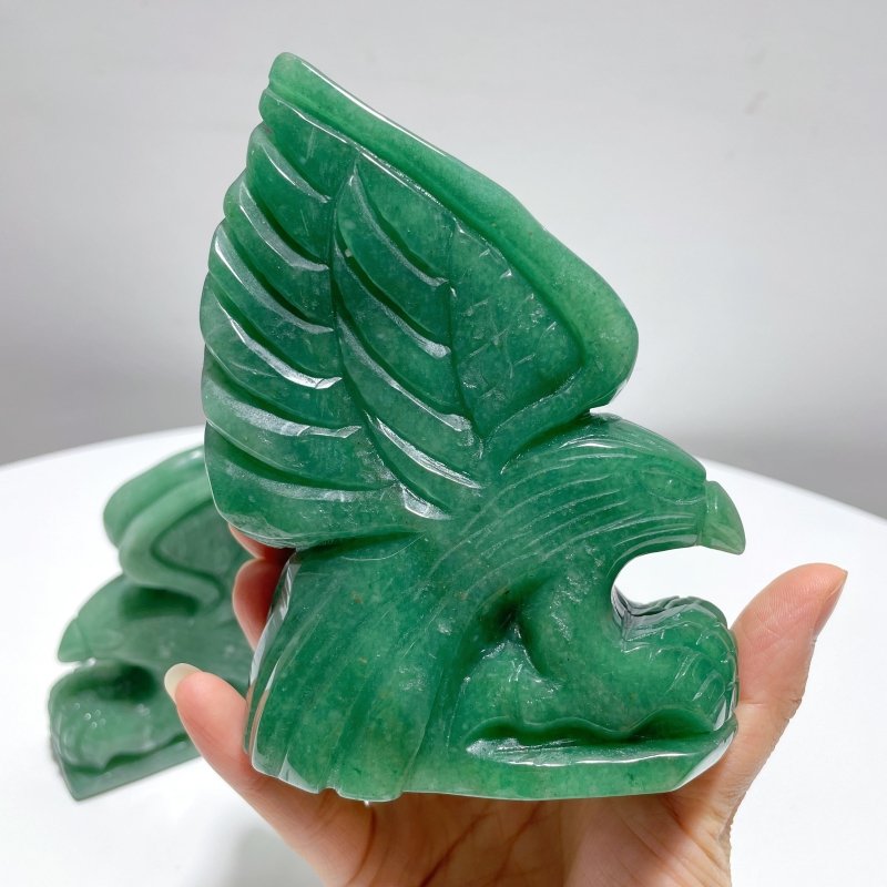 3 Pieces Green Aventurine Eagle Carving - Wholesale Crystals