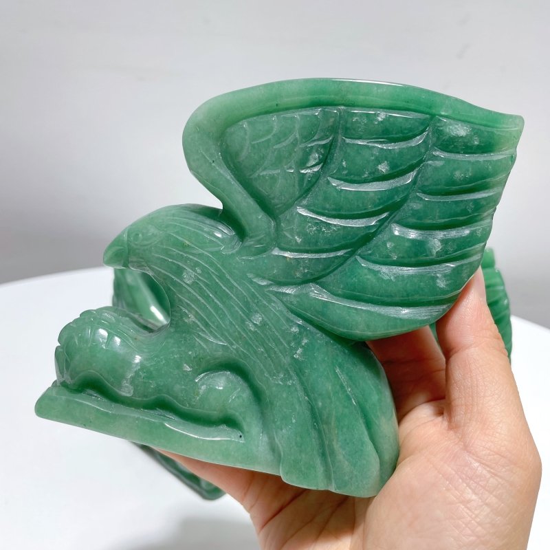 3 Pieces Green Aventurine Eagle Carving - Wholesale Crystals