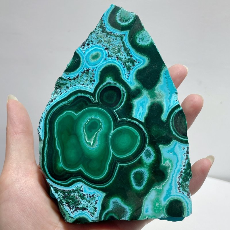 3 Pieces High Quality Chrysocolla Mixed Malachite Slab Specimen - Wholesale Crystals