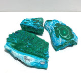 3 Pieces High Quality Chrysocolla Mixed Malachite Slab Specimen 7 - Wholesale Crystals