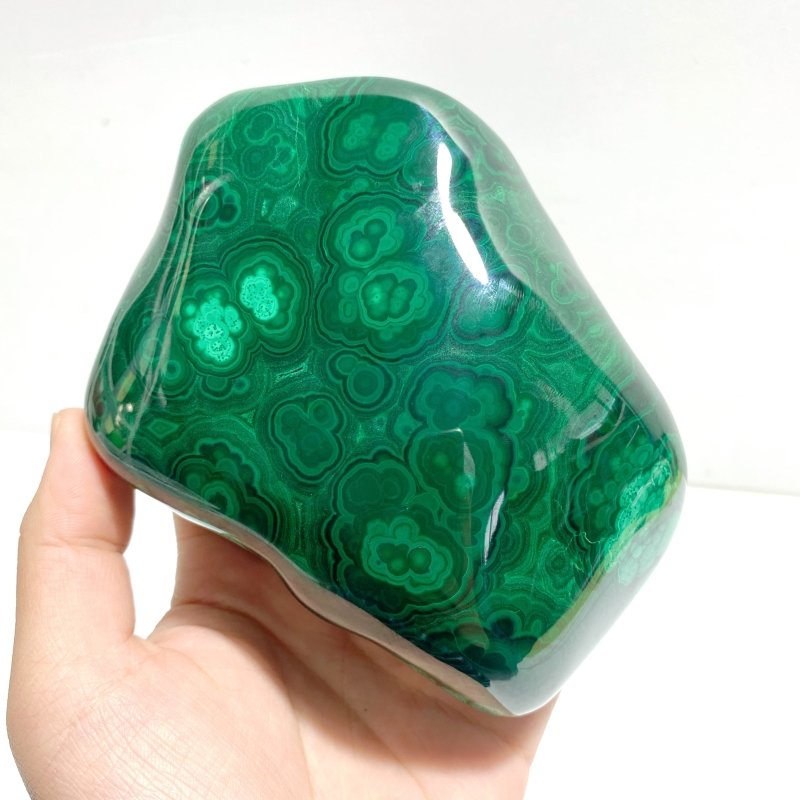 3 Pieces High Quality Polished Malachite Free Form - Wholesale Crystals