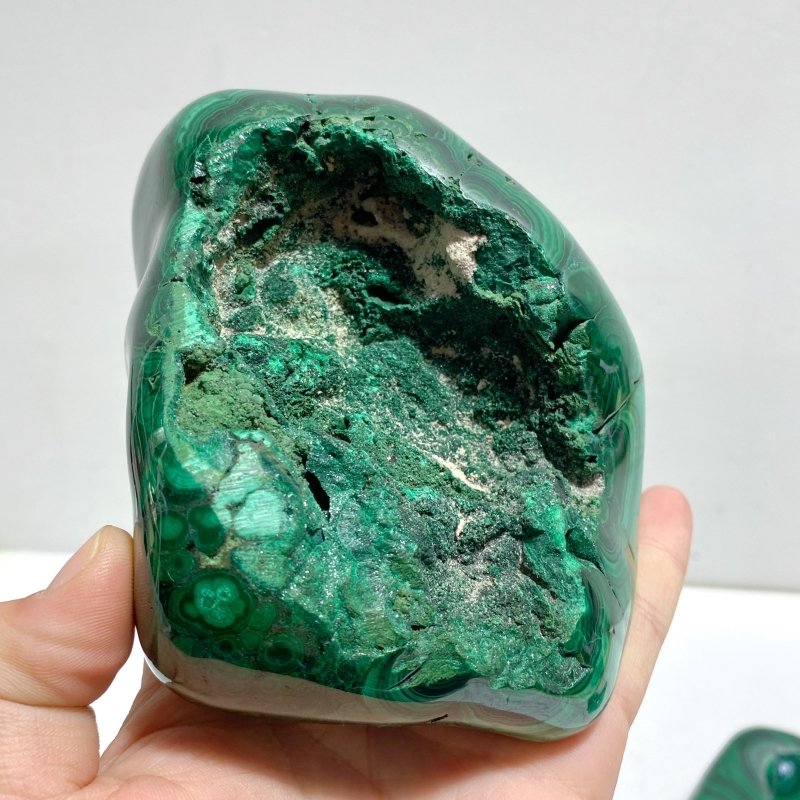 3 Pieces High Quality Polished Malachite Free Form - Wholesale Crystals