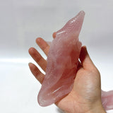 3 Pieces High Quality Rose Quartz Lizard Carving -Wholesale Crystals