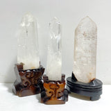 3 Pieces Large Clear Quartz Points With Stand - Wholesale Crystals