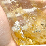3 Pieces Large Golden Hematoid Quartz Crystal Point Raw Bottom With Rainbow - Wholesale Crystals
