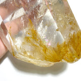3 Pieces Large Golden Hematoid Quartz Crystal Point Raw Bottom With Rainbow - Wholesale Crystals