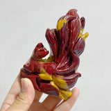 3 Pieces Mookaite Nine-tailed Fox Carving 7 -Wholesale Crystals
