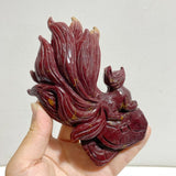 3 Pieces Mookaite Nine-tailed Fox Carving 7 -Wholesale Crystals