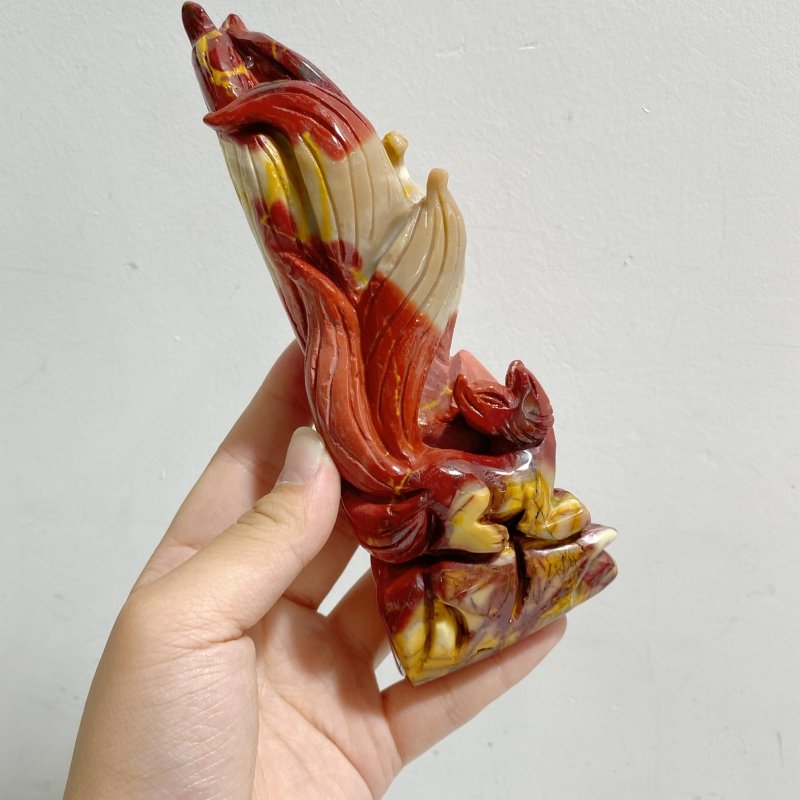 3 Pieces Mookaite Nine-tailed Fox Carving 7 -Wholesale Crystals