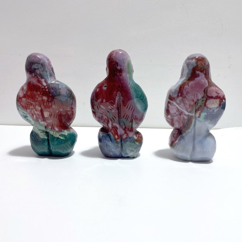 3 Pieces Ocean Jasper Chimpanzees Carving(Defect) Clearance - Wholesale Crystals