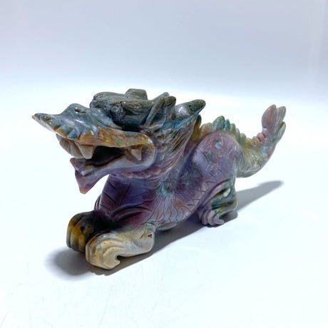 3 Pieces Ocean Jasper China Dragon Carving - Wholesale Crystals