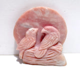3 Pieces Pink Opal Bird Carving - Wholesale Crystals