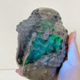 3 Pieces Volcano Agate Buddha Head Carving(UV - Reactive) - Wholesale Crystals