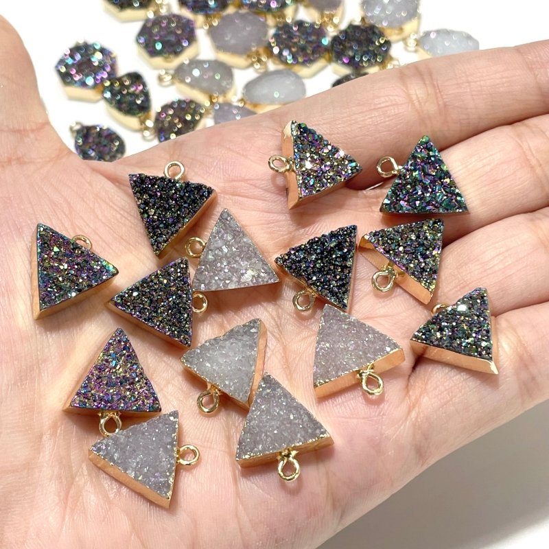 Agate Pendant Real Druzy Wholesale Types Mixed Colors Aura