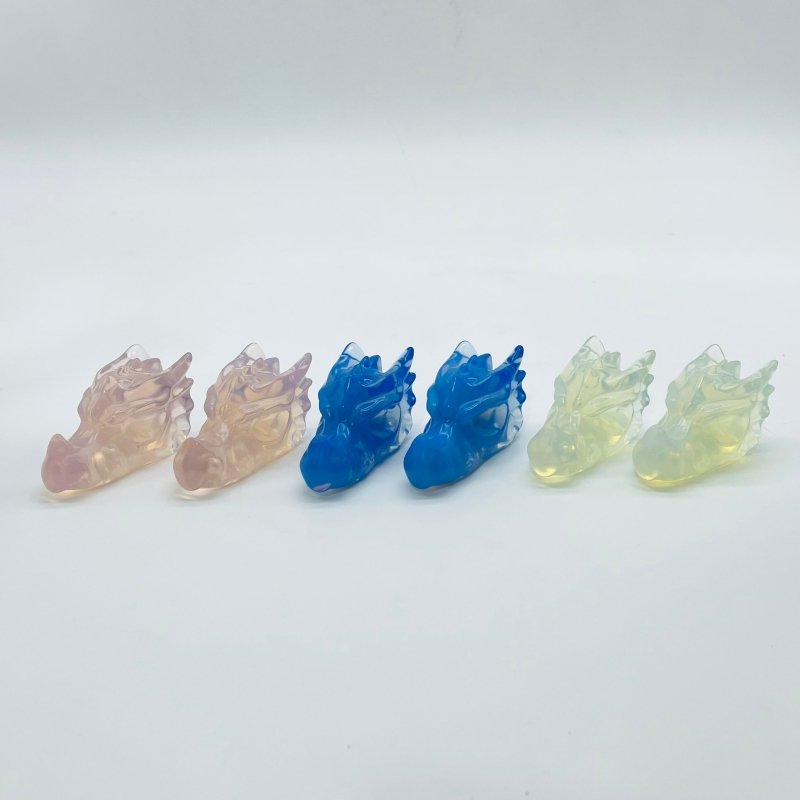 3 Types Opalite Dragon Head Carving Wholesale -Wholesale Crystals