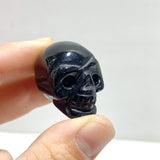 30 Pieces Black Agate Skull Carving - Wholesale Crystals