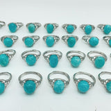 31 Pieces Beautiful Deep Blue Amazonite Ring -Wholesale Crystals