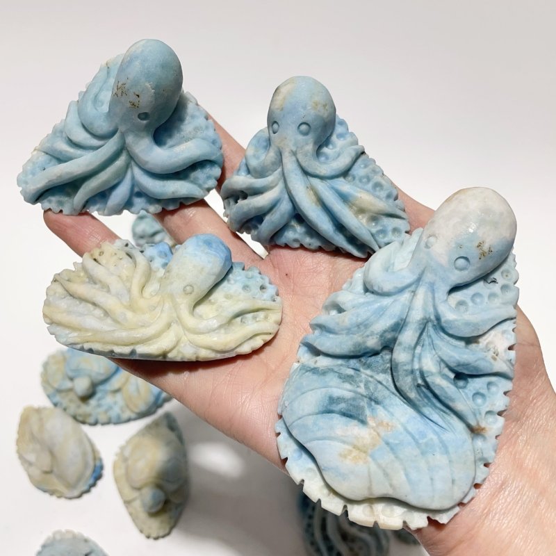 31 Pieces Blue Dumortierite Sea Animal Carving -Wholesale Crystals