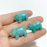 Mini Amazonite Pig Carving Wholesale