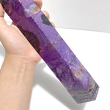 33.5CM Large Charoite Tower For Collection - Wholesale Crystals