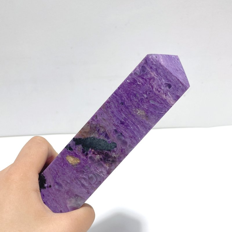 33.5CM Large Charoite Tower For Collection - Wholesale Crystals