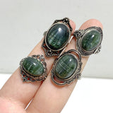 34 Pieces Seraphinite Rings Different Styles -Wholesale Crystals