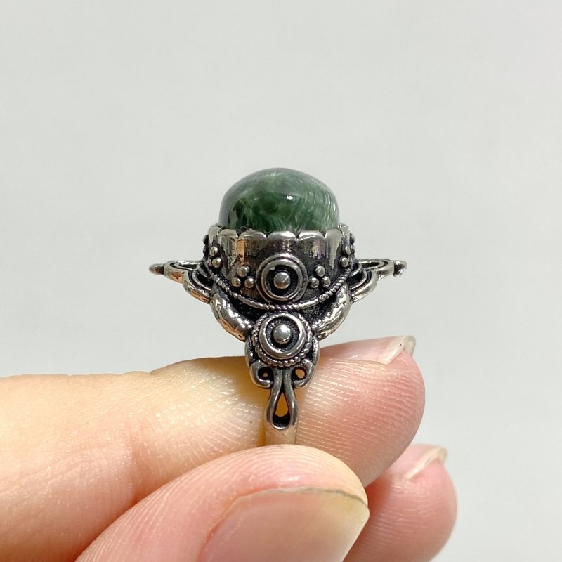 34 Pieces Seraphinite Rings Different Styles -Wholesale Crystals