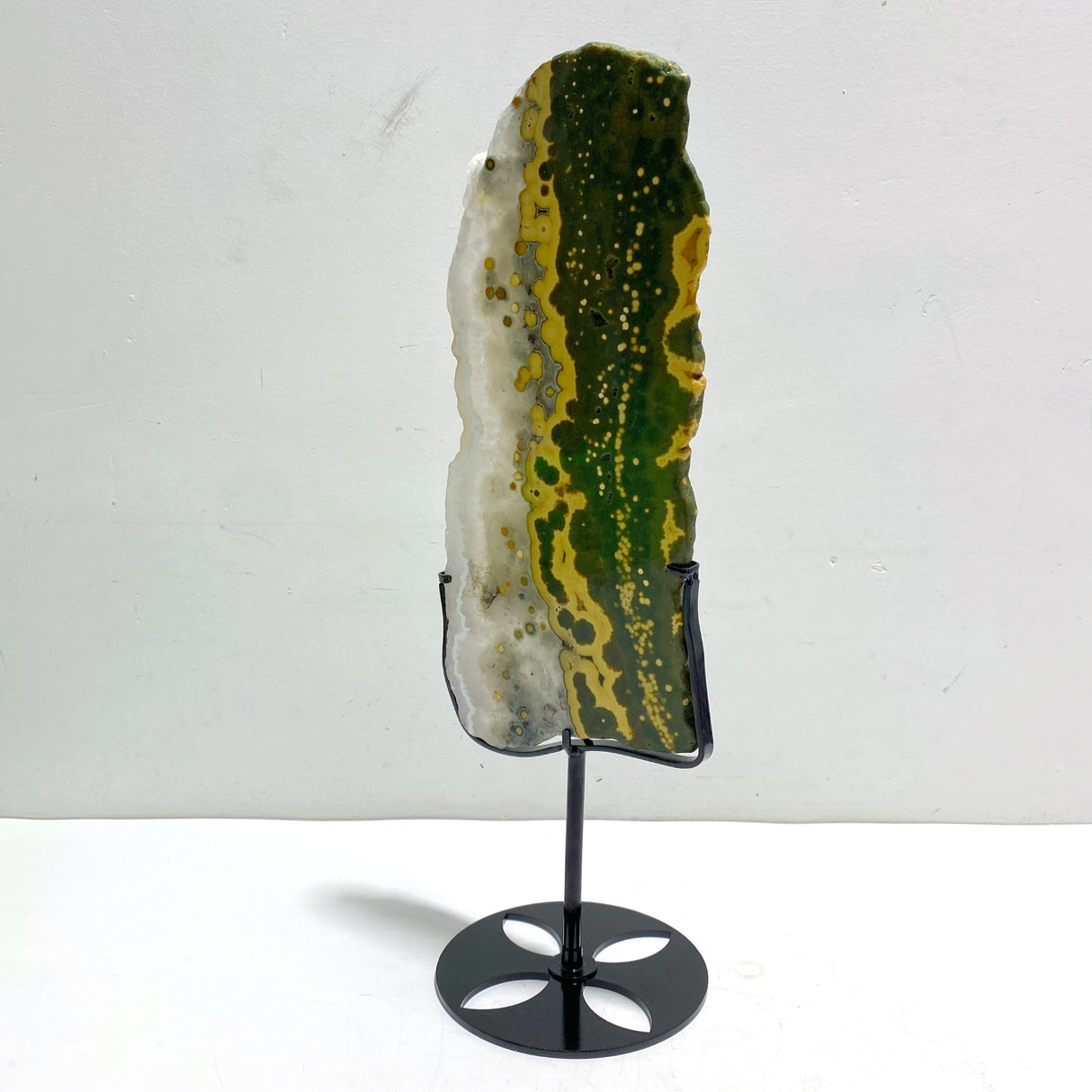 Unique 8th Vein Ocean Jasper Slab With Stand #12